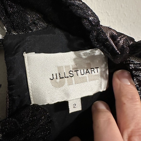 Jill Stuart Ruffled Lace SleeveLess WhimsiGoth Cocktail Dance Mini Dress Size 2 - Picture 12 of 13